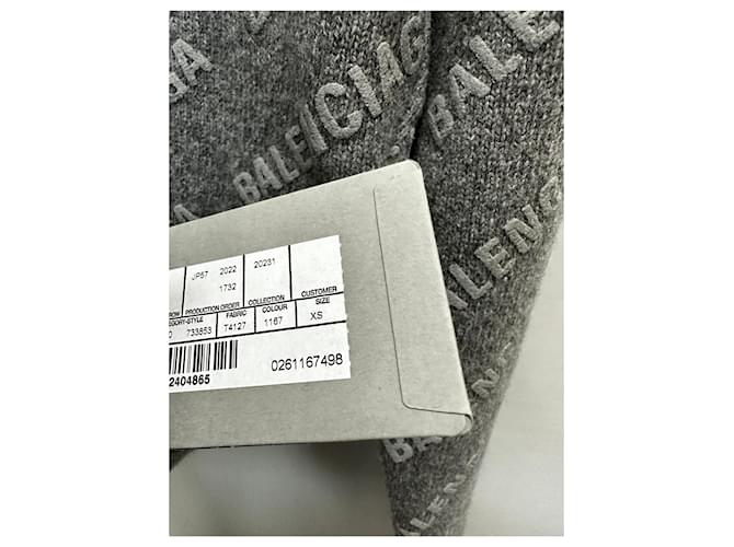 Balenciaga Strick mit Mini-Allover-Logo Schwarz - Ansicht 8