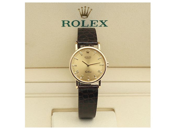 Rolex Reloj de mujer Cellini Cellini Small Coin Roman Diamond Oro Manual Multicolor - vista 2