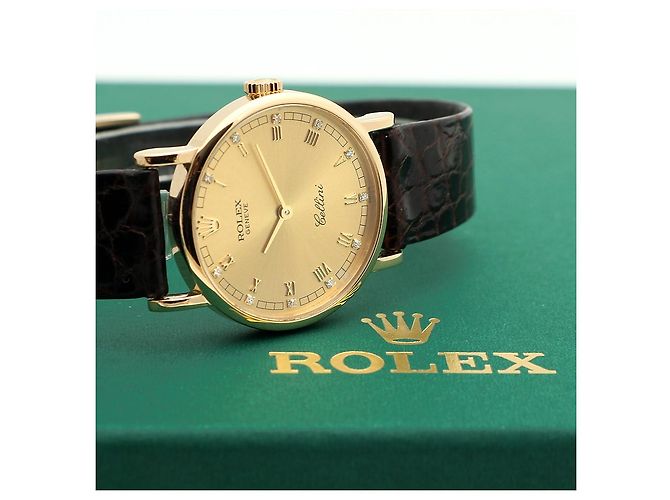 Rolex Reloj de mujer Cellini Cellini Small Coin Roman Diamond Oro Manual Multicolor - vista 24