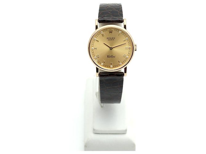 Rolex Reloj de mujer Cellini Cellini Small Coin Roman Diamond Oro Manual Multicolor - vista 4