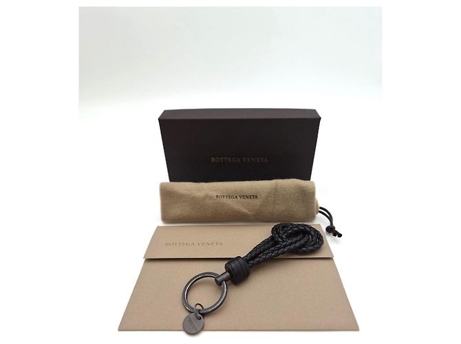 Bottega Veneta Intrecciato Keyring Black - view 4