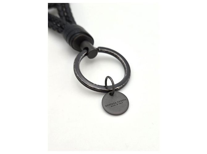 Bottega Veneta Intrecciato Keyring Black - view 7