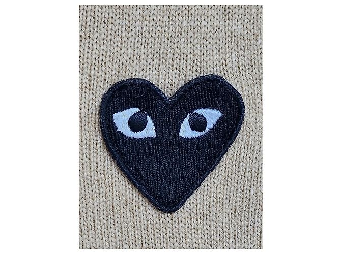 Comme Des Garcons Strickware für Herren beige und schwarz mit Patch Braun - Ansicht 3