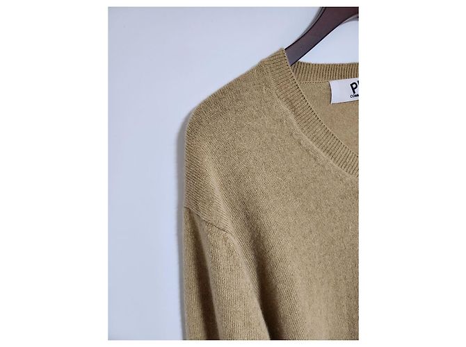 Comme Des Garcons Strickware für Herren beige und schwarz mit Patch Braun - Ansicht 4