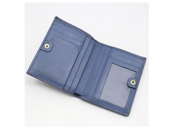 Fendi Blauer Bifold-Geldbeutel aus Leder - Ansicht 7