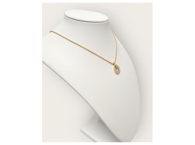 Bulgari Collana traforata in oro rosa, madreperla e diamanti - vista 4