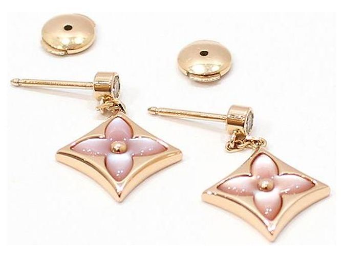 Louis Vuitton Orecchini Color Blossom BB Star Diamond Rosa - vista 3