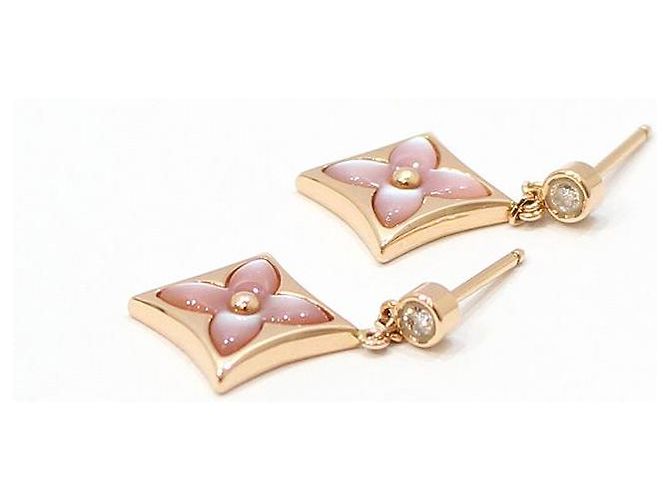 Louis Vuitton Orecchini Color Blossom BB Star Diamond Rosa - vista 4