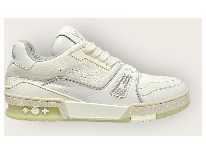 Louis Vuitton Weiße LV Leder Trainer Sneaker - Ansicht 2