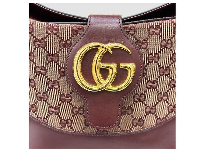 Gucci Borsa a Spalla Ally GG Medium Bordeaux Rosso - vista 3