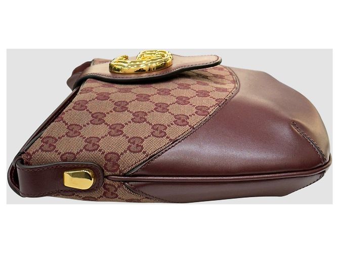 Gucci Borsa a Spalla Ally GG Medium Bordeaux Rosso - vista 4
