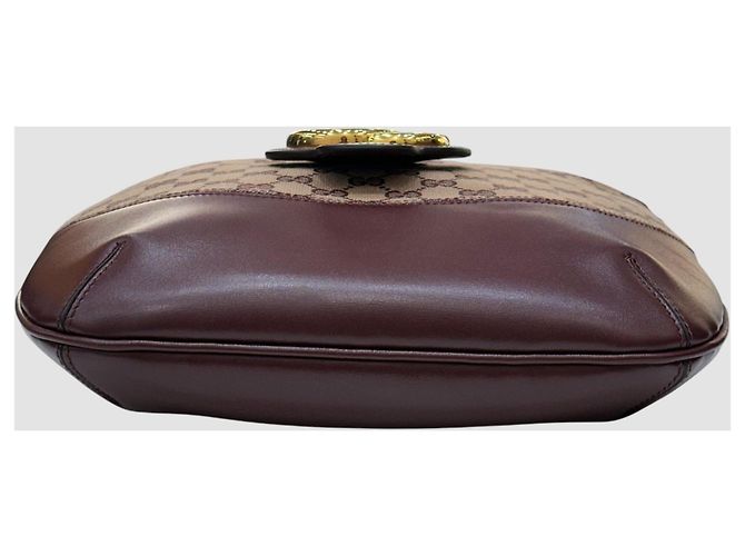 Gucci Borsa a Spalla Ally GG Medium Bordeaux Rosso - vista 7