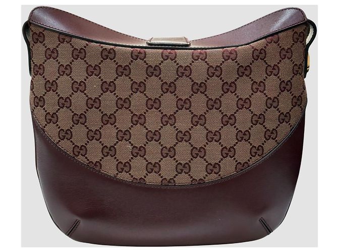 Gucci Borsa a Spalla Ally GG Medium Bordeaux Rosso - vista 8