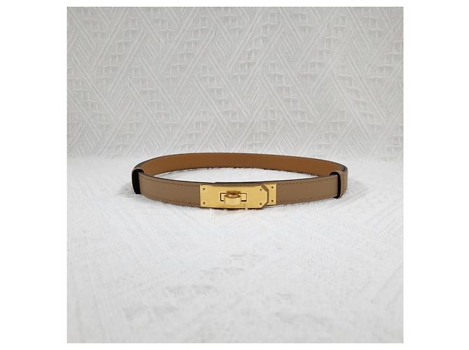 Hermès Cinturón Kelly Pocket Eteop para mujer con hebilla dorada Naranja - vista 4