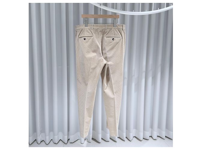 Loro Piana Pantaloni in cotone a coste color Avorio Bianco - vista 4