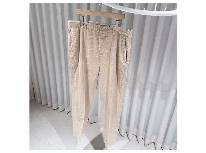 Loro Piana Pantaloni in cotone a coste color Avorio Bianco - vista 5
