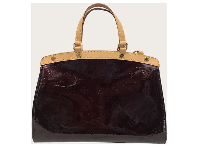 Louis Vuitton Borsa a tracolla Brea in vernice bordeaux Rosso - vista 5