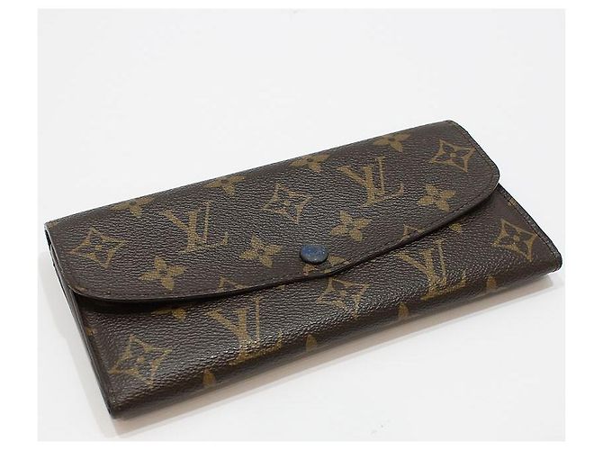 Louis Vuitton Cartera Larga Emily en Monogram Canvas Azul - vista 3