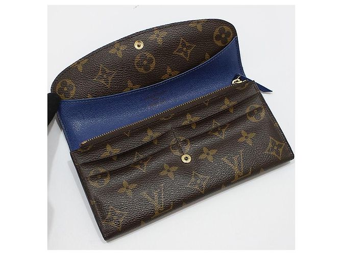 Louis Vuitton Cartera Larga Emily en Monogram Canvas Azul - vista 7