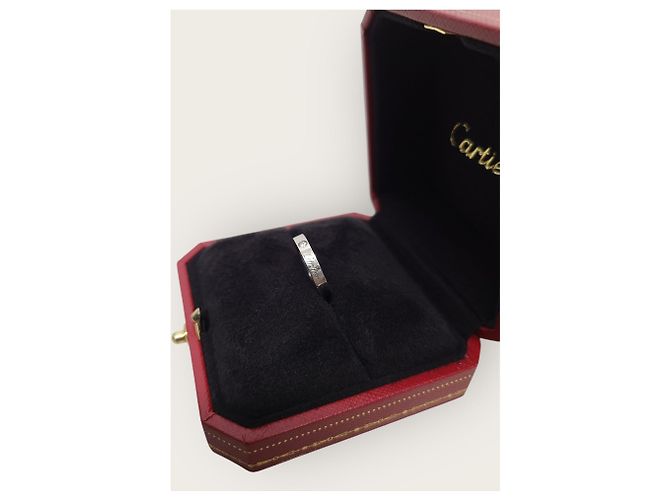 Cartier Fede nuziale in platino e diamanti Argento - vista 4