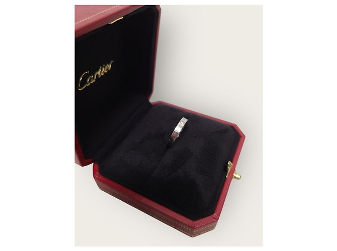 Cartier Fede nuziale in platino e diamanti Argento - vista 5