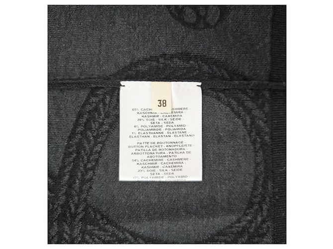 Hermès Leichter Strickstrickcardigan mit langen Ärmeln für Damen Schwarz - Ansicht 11