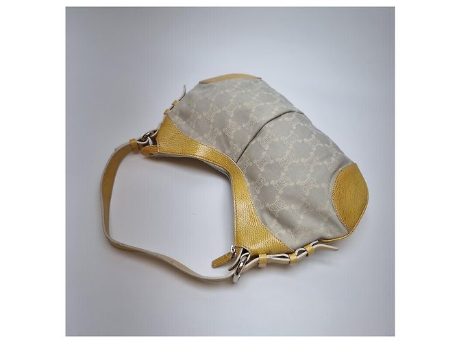 Céline Borsa Hobo in Jacquard Triomphe Marrone - vista 12