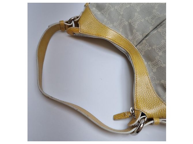 Céline Borsa Hobo in Jacquard Triomphe Marrone - vista 13