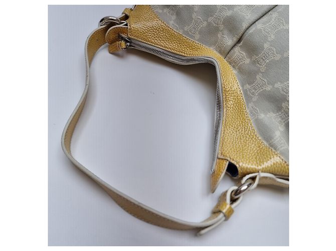 Céline Borsa Hobo in Jacquard Triomphe Marrone - vista 15