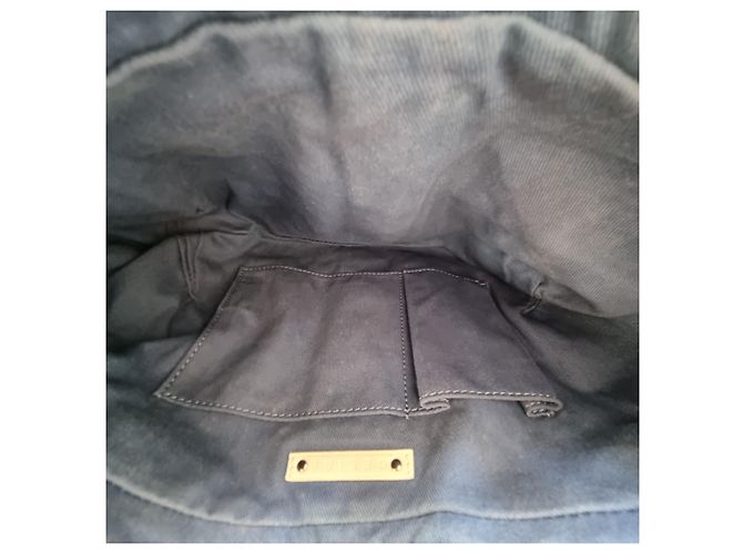 Céline Borsa Hobo in Jacquard Triomphe Marrone - vista 19