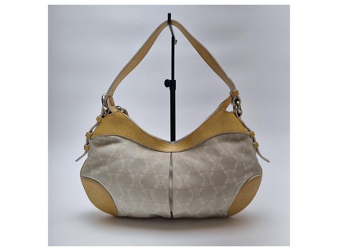 Céline Borsa Hobo in Jacquard Triomphe Marrone - vista 2