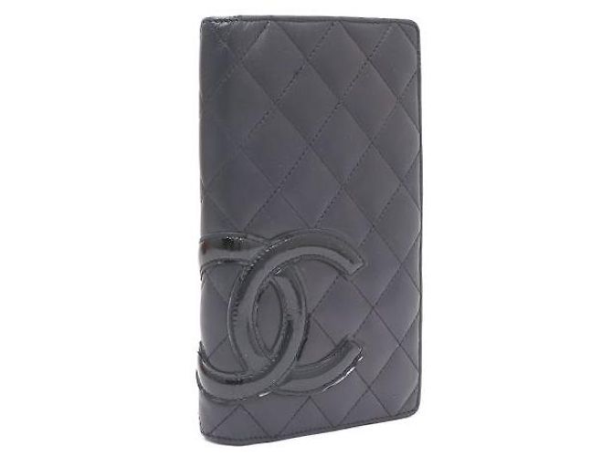 Cartera larga para mujer Chanel Camellia CC de piel de cordero Negro - vista 2