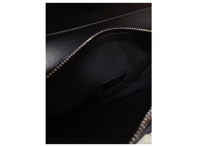 Dior Borsa Saddle in tela con diamanti CD nera Nero - vista 4