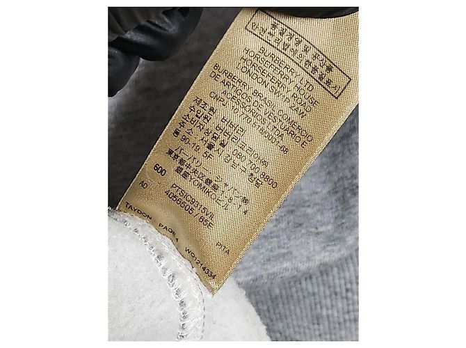 Burberry Felpa grigia con ricamo da uomo Marrone - vista 6