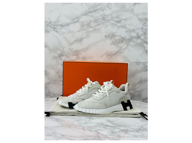 Hermès Bouncing Graphic Mesh Sneaker Silber - Ansicht 2