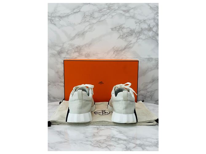 Hermès Bouncing Graphic Mesh Sneaker Silber - Ansicht 3
