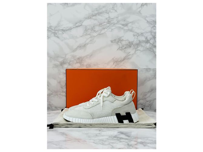 Hermès Bouncing Graphic Mesh Sneaker Silber - Ansicht 4