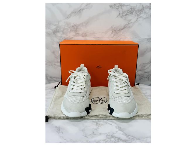 Hermès Bouncing Graphic Mesh Sneaker Silber - Ansicht 5