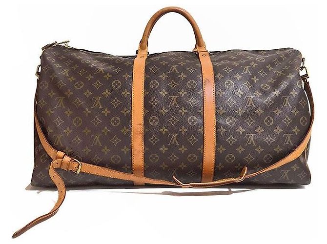 Louis Vuitton Monogram Bandoulière Keepall Marrone - vista 3