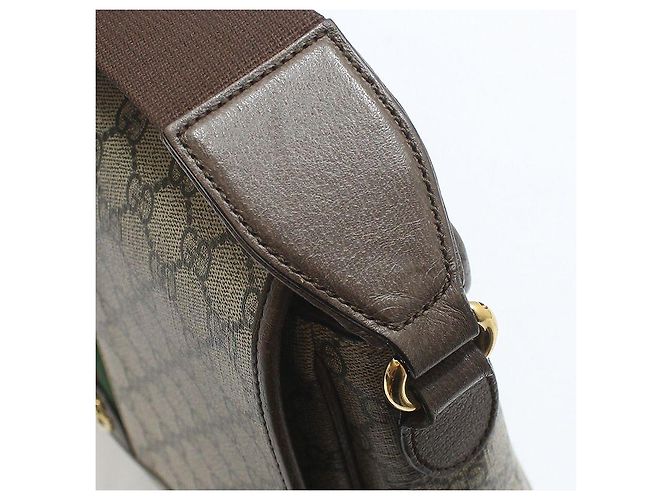 Gucci Borsa a tracolla Ophidia Medium Messenger Crossbody Marrone - vista 10