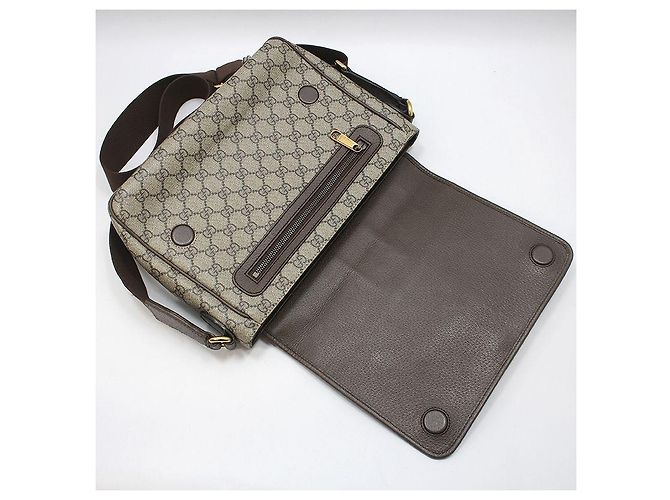 Gucci Borsa a tracolla Ophidia Medium Messenger Crossbody Marrone - vista 6