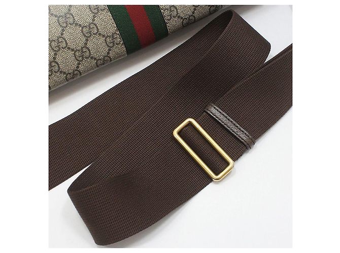 Gucci Borsa a tracolla Ophidia Medium Messenger Crossbody Marrone - vista 7