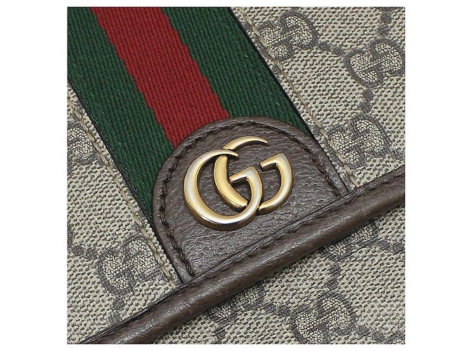 Gucci Borsa a tracolla Ophidia Medium Messenger Crossbody Marrone - vista 8