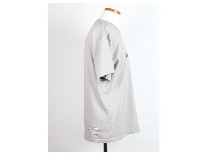 Balenciaga Vintage Logo Jersey T-Shirt Grau Braun - Ansicht 4