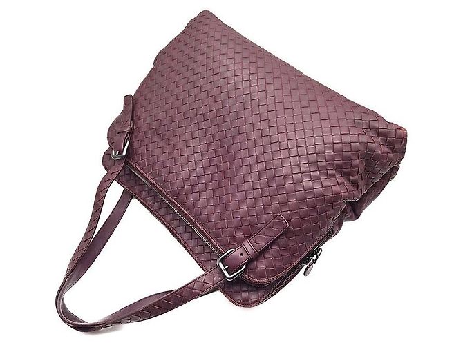 Bottega Veneta Borsa a tracolla con doppio manico Intrecciato Rosso - vista 4
