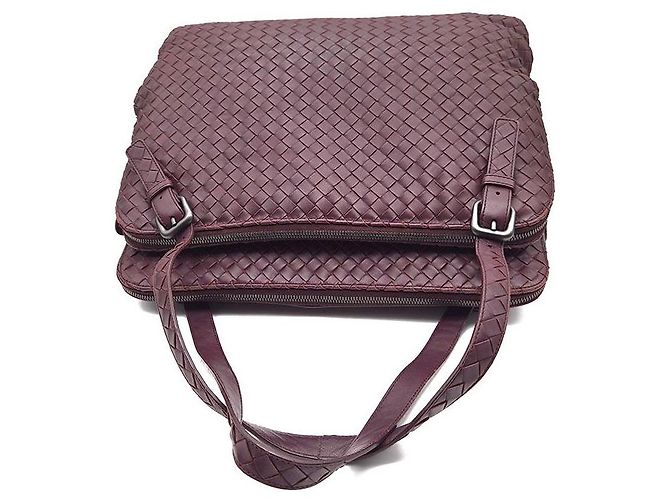 Bottega Veneta Borsa a tracolla con doppio manico Intrecciato Rosso - vista 6