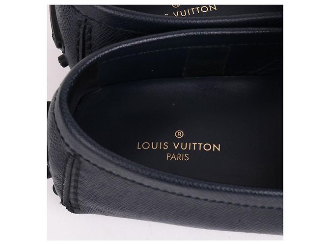 Louis Vuitton Mocassini in pelle blu navy da uomo - vista 10