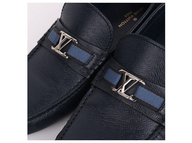 Louis Vuitton Mocassini in pelle blu navy da uomo - vista 2