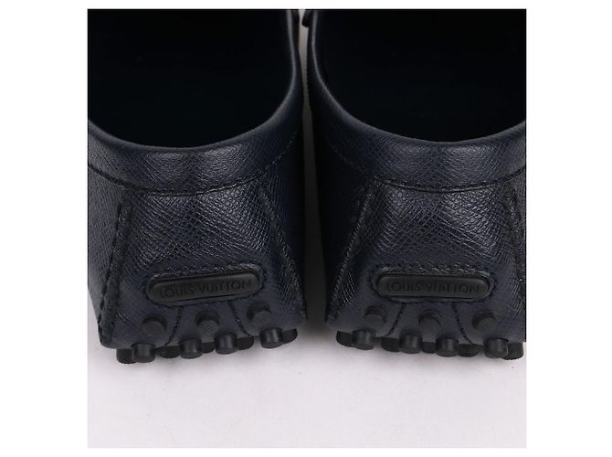 Louis Vuitton Mocassini in pelle blu navy da uomo - vista 8