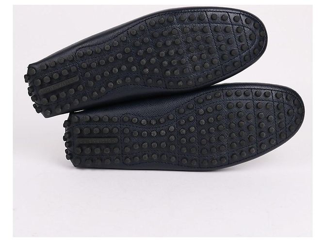 Louis Vuitton Mocassini in pelle blu navy da uomo - vista 9